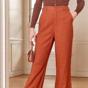 Lulus Rust Orange High Waisted Pants